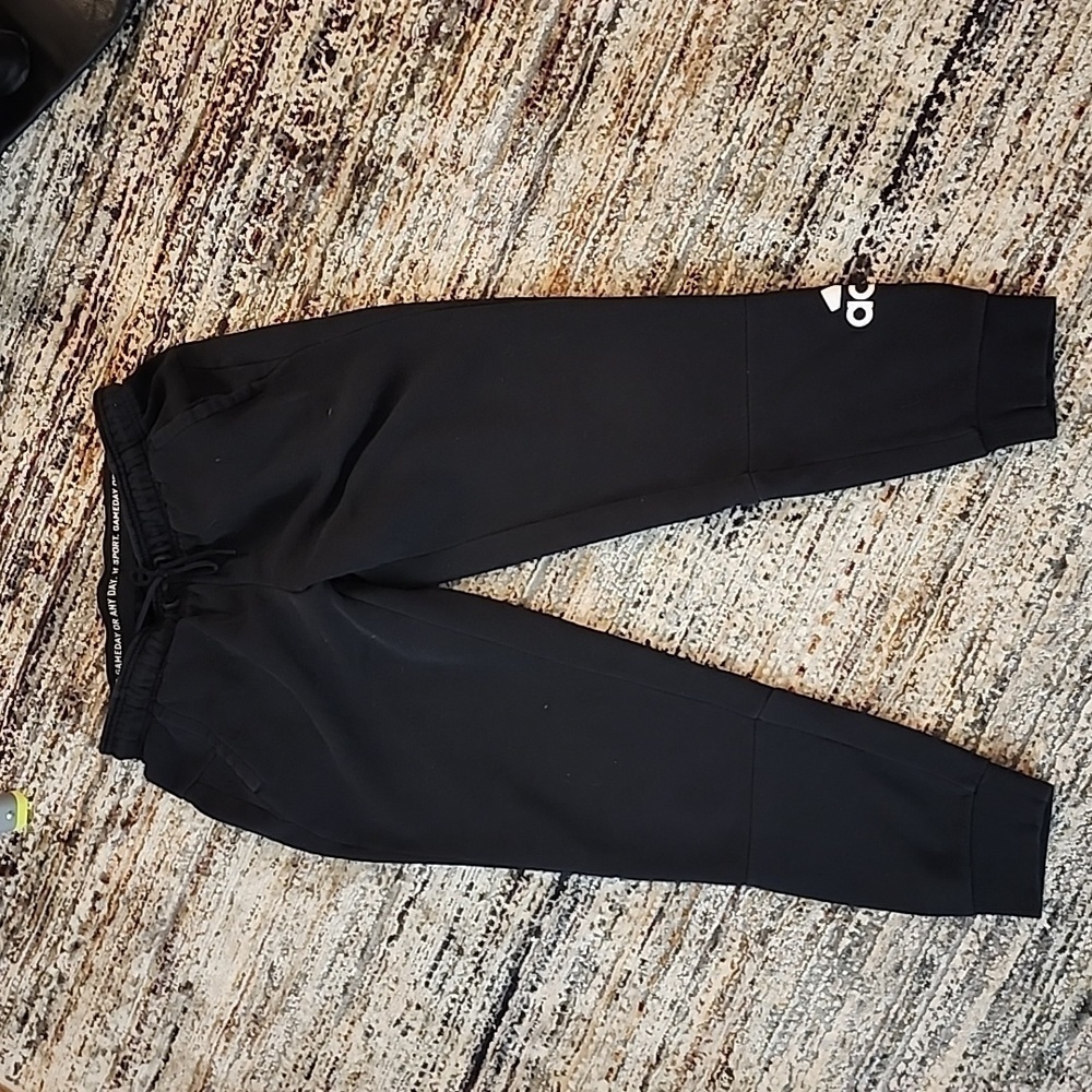 Adidas black joggers children's 12/14